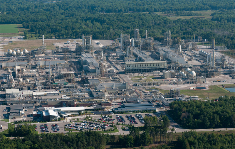 An aerial view of Hemlock Semiconductor