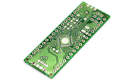 Photo of the newly developed general-purpose multilayer PCB (4-layer through-hole PCB)